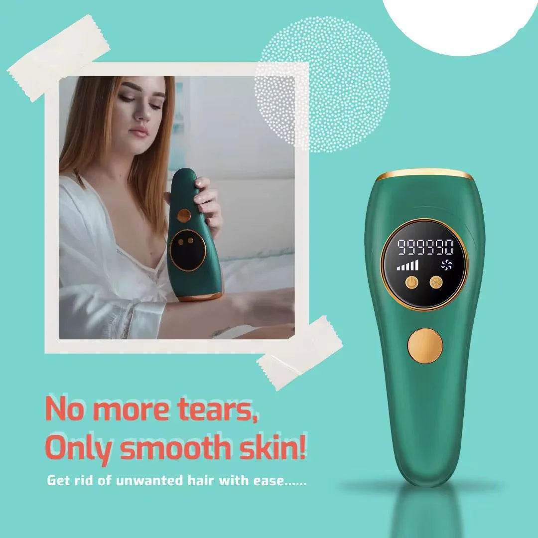 Ice Cold IPL Hair Removal Device – 990,000 Flashes | 5 Levels | Automatic & Manual Mode - UrbanSafa