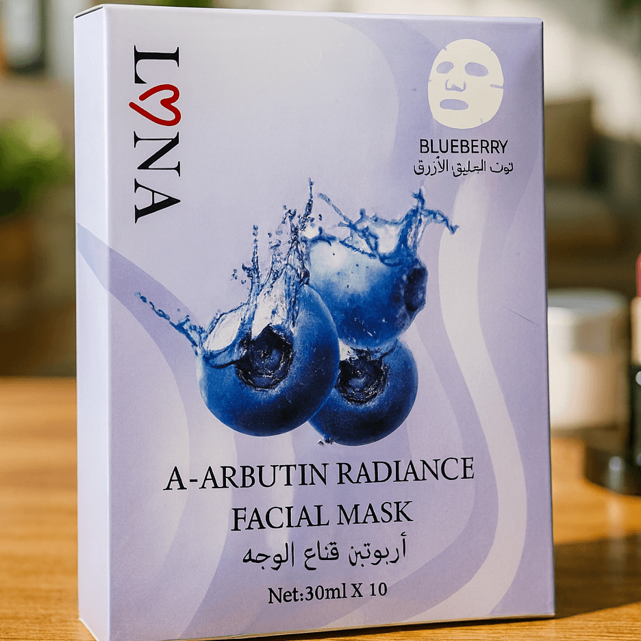 🌿 LONA A-Arbutin Radiance Facial Mask – 30ml x 10 Sheets - UrbanSafa