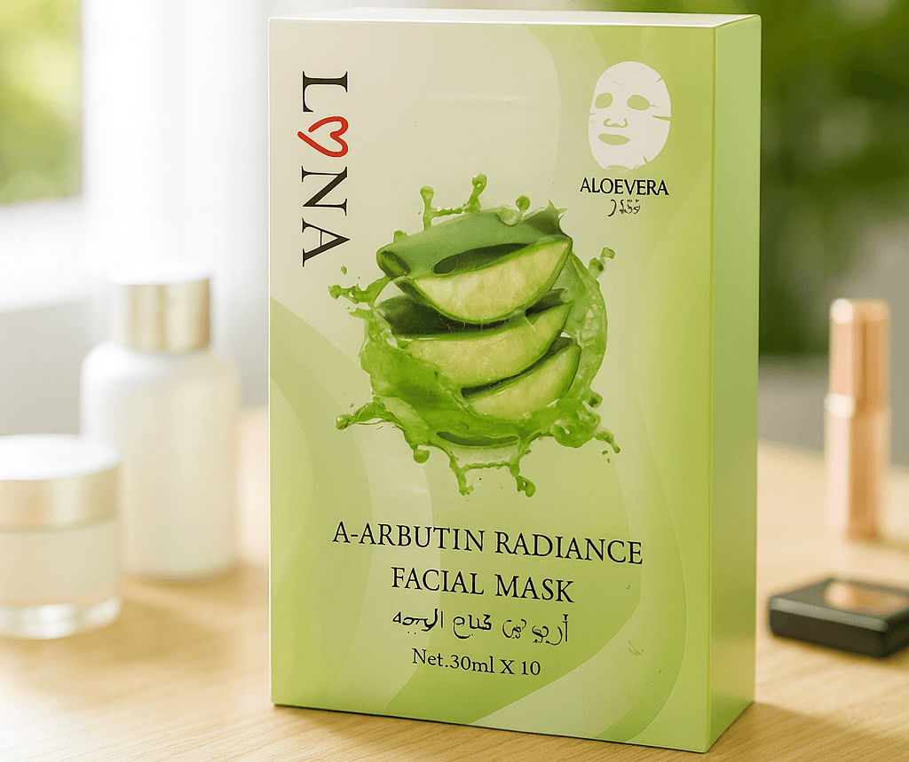 🌿 LONA A-Arbutin Radiance Facial Mask – 30ml x 10 Sheets - UrbanSafa