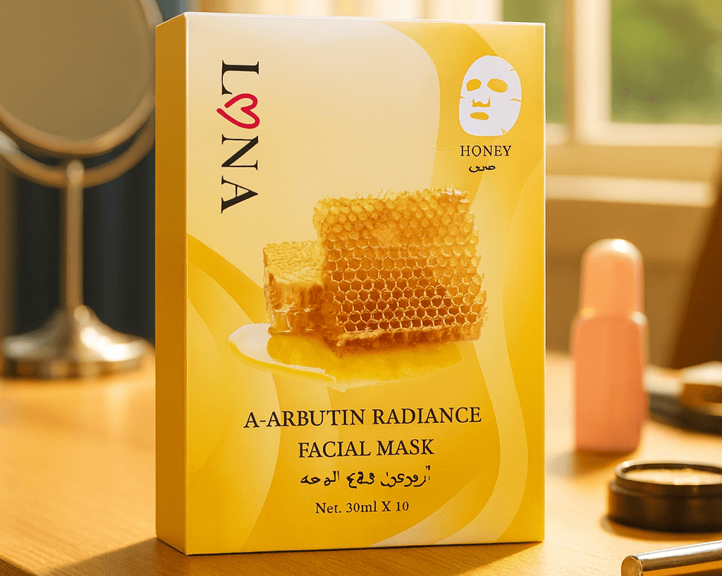 🌿 LONA A-Arbutin Radiance Facial Mask – 30ml x 10 Sheets - UrbanSafa