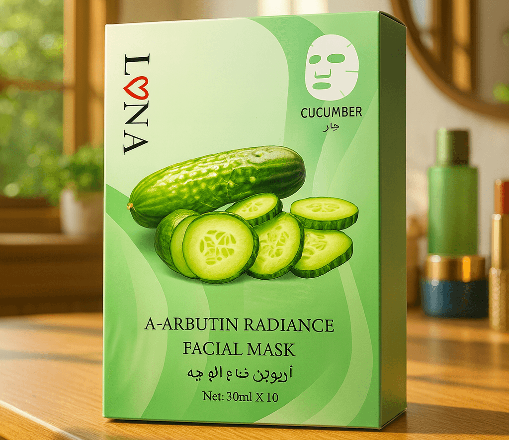 🌿 LONA A-Arbutin Radiance Facial Mask – 30ml x 10 Sheets - UrbanSafa