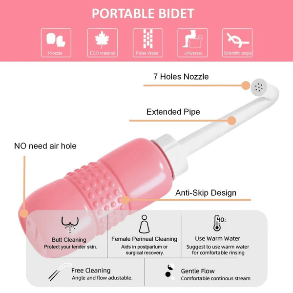 Portable Bidet for Pain Relief – Portable Personal Hygiene Bottle (450ml) 💧 | For Women, Men, Kids & Babies - UrbanSafa