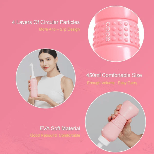 Portable Bidet for Pain Relief – Portable Personal Hygiene Bottle (450ml) 💧 | For Women, Men, Kids & Babies - UrbanSafa