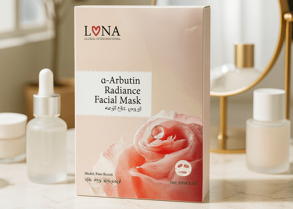🌿 LONA A-Arbutin Radiance Facial Mask – 30ml x 10 Sheets - UrbanSafa