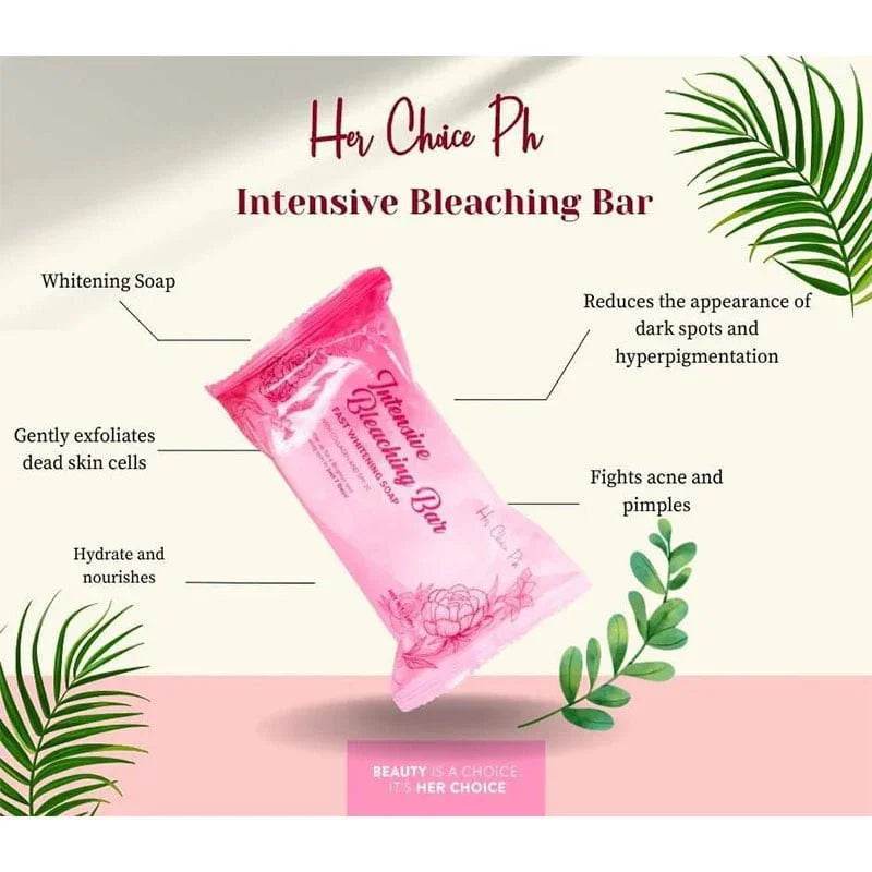 Her Choice Intensive Bleaching Bar – Fast Whitening Soap with Collagen & SPF 20 - UrbanSafa